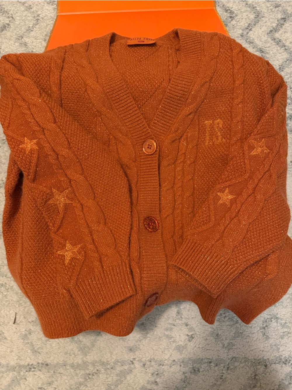 Life of a Showgirl Taylor Swift cardigan and box with CD
YOUTH small/medium